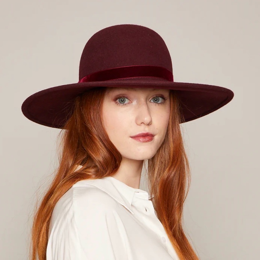 Eugenia Kim Deep Burgundy Hat